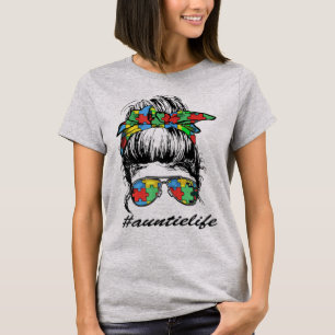 T-shirt Tante Sensibilisation sur l'autisme de vie Messy B