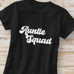 T-shirt Tante Squad Simple Vintage Retro Typographie<br><div class="desc">Ce design simple et vintage est composé d'une typographie de script ludique.</div>