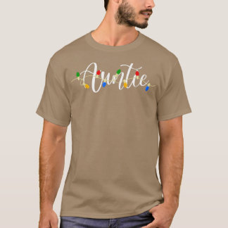 T-shirt Tante Xmas Famille Lumière Correspondante Groupe d