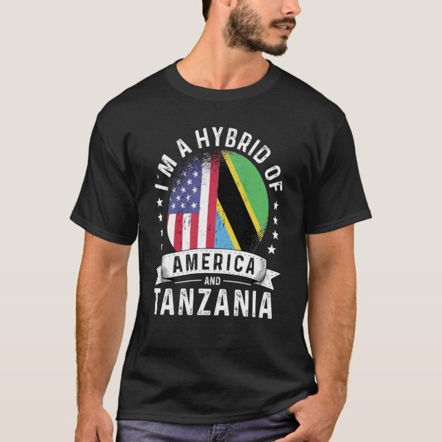 T-shirt Tanzanian American Patriot Grown Flag Humor (Devant)