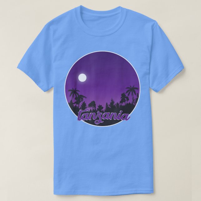 T-shirt Tanzanie By night with Palms (Design devant)
