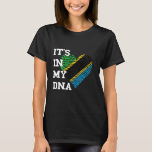 T-shirt Tanzanie Drapeau C'est Dans Mon Empreinte De Pouce