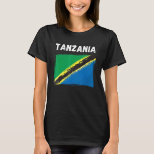 T-shirt Tanzanie Drapeau de vacances Grunge Vintage Tanzan