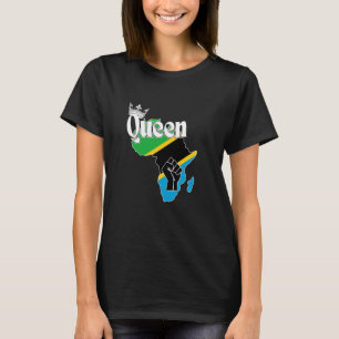 T-shirt Tanzanie Reine Avec Drapeau Tanzanien En Afrique C