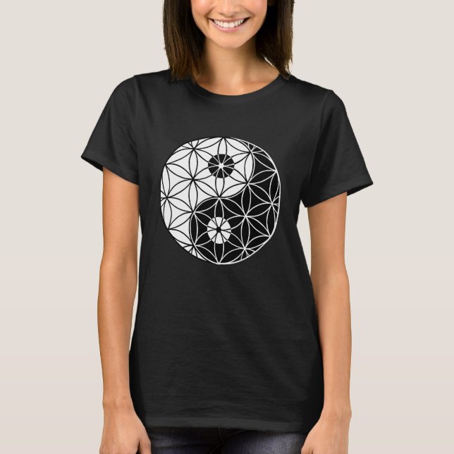 T-shirt Tao Yin & Yang Flower of Life (Devant)