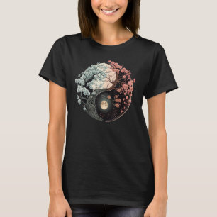 T-shirt Taoism Yin Yang Cerry Blossom sur Taijitu Yin Yang