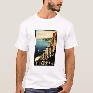 T-shirt TAORMINA ITALIA Sicile Vieux Italie ENIT Travel Ad