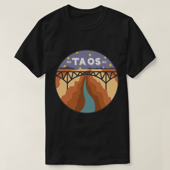 T-shirt Taos, Nouveau-Mexique - Nuit (Design devant)