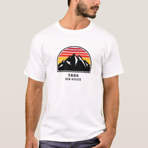 T-shirt Taos Nouveau Mexique Style Rétro Cool coucher de s