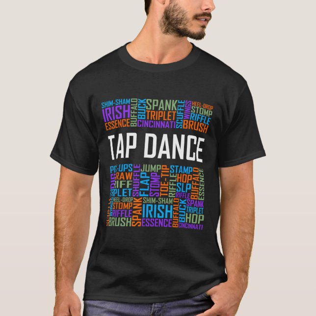 T-shirt Tap Dance Words Lover Don Tap Dancer Danses Dancin (Devant)
