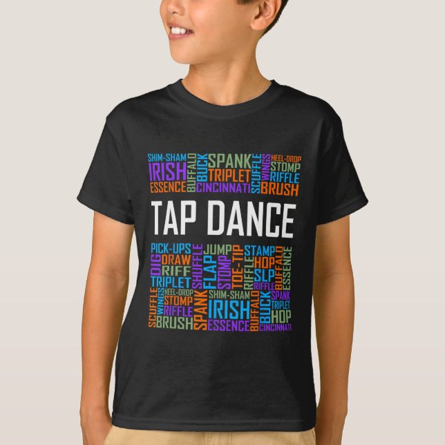 T-shirt Tap Dance Words Lover Don Tap Dancer Danses Dancin (Devant)