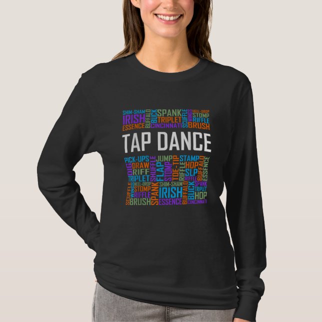 T-shirt Tap Dance Words Lover Tap DancerProfesseur de dans (Devant)