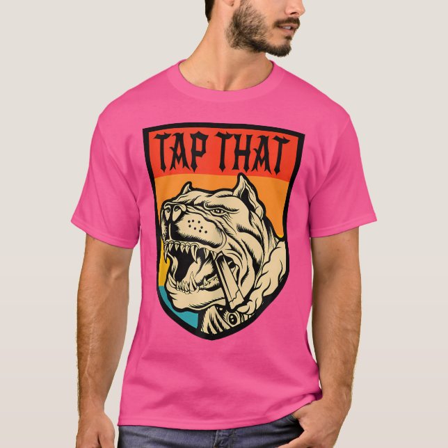 T-shirt Tap Tha Pitbull Fumant un Cigare (Devant)