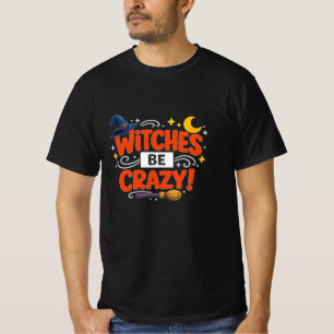T-shirt Tape-à-l'œil d'Halloween sorcières complètement mi