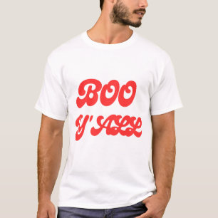 T-shirt Tape Groovy Boo Y'all Rétro Halloween Typographie