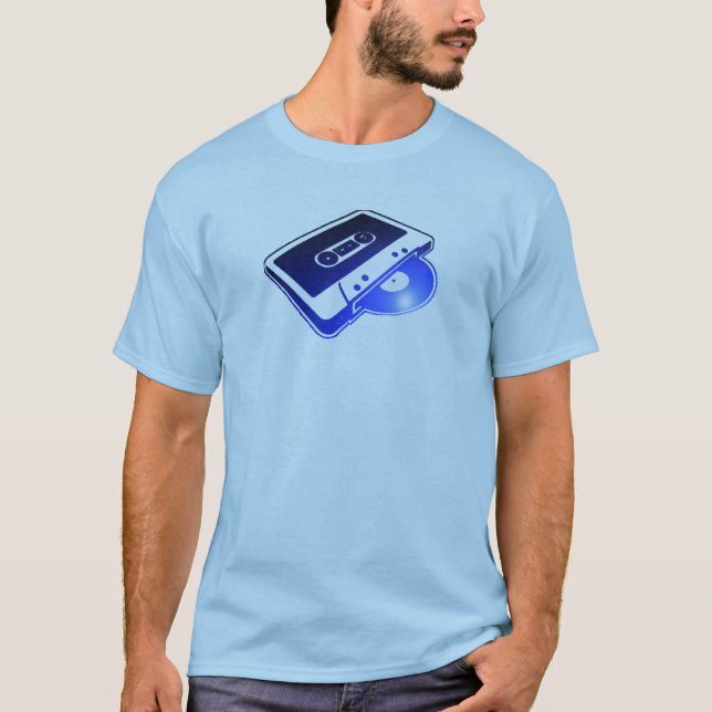 T-shirt Tape'ne Record bleu (Devant)