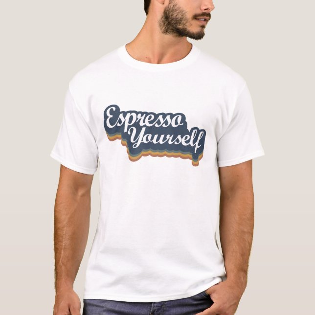 T-shirt Tapez Votre Espresso Typographie Rétro Amoureux du (Devant)