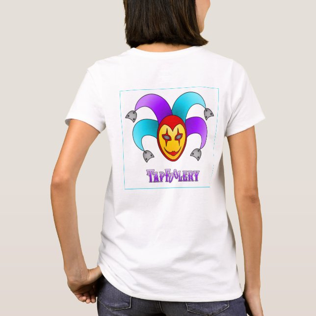 T-shirt TapFoolery - violet sur boîte blanche (Dos)