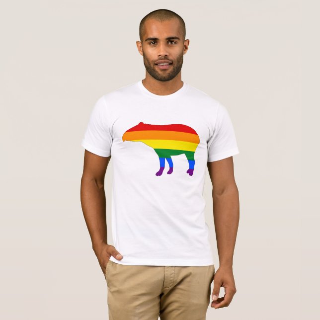 T-shirt Tapir d'arc-en-ciel (Devant entier)