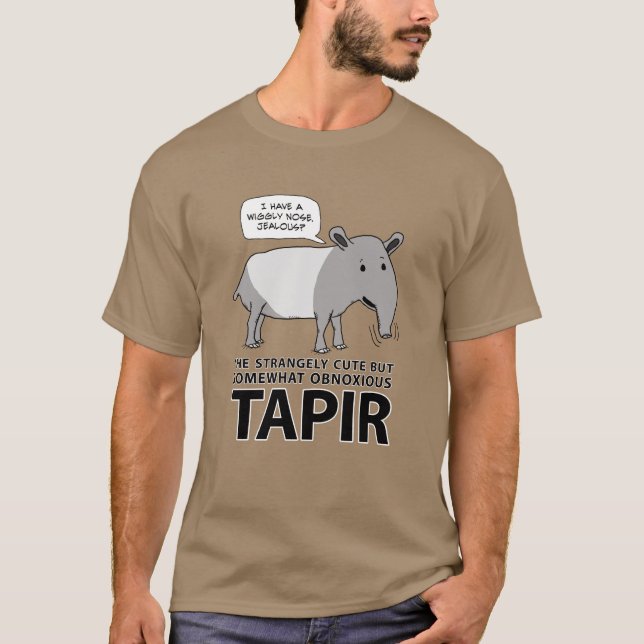 T-shirt Tapir drôle et mignon mais désagréable (Devant)