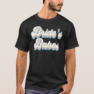 T-shirt Tapis de fête de Bachelorette de Bébés Mariées Rét