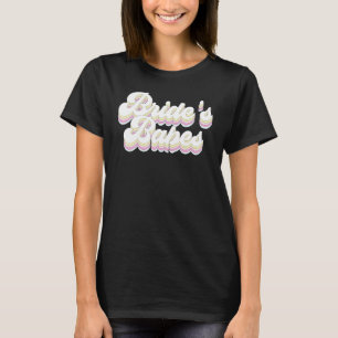 T-shirt Tapis de fête de Bachelorette de Bébés Mariées Rét
