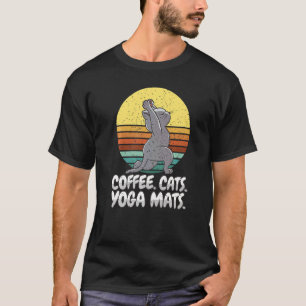 T-shirt Tapis de yoga Yogi Coffee Cats Yoga