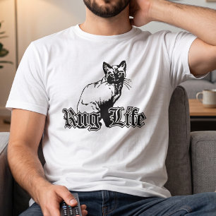 T-shirt Tapis drôle de la vie de chat Mème Parodie