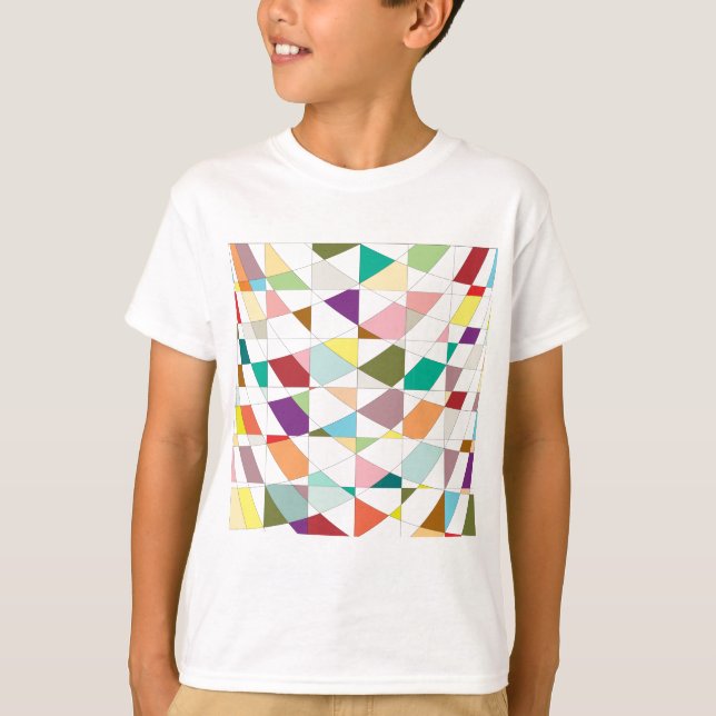 T-shirt Tapisserie aux couleurs Abstraites (Devant)