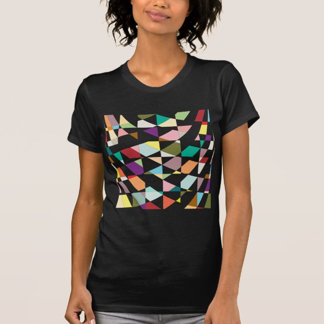 T-shirt Tapisserie aux couleurs Abstraites (Devant)