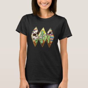 T-shirt Tapisserie en cuir de vache Texas Cactus Désert We