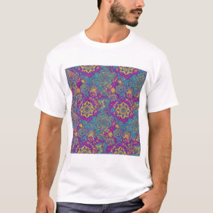 T-shirt Tapisserie Fleur de Paisley – Fusion Florale Vibra