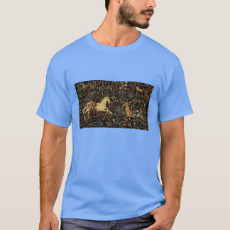 T-shirt Tapisserie florale de licorne médiévale vintage de