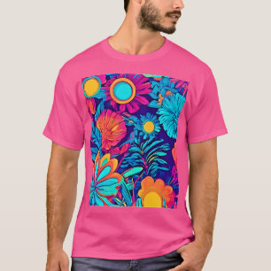 T-shirt Tapisserie florale psychédélique