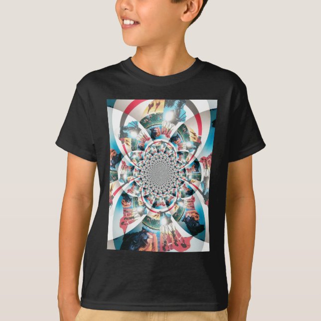 T-shirt Tapisserie kényane Kaleidoscope (Devant)
