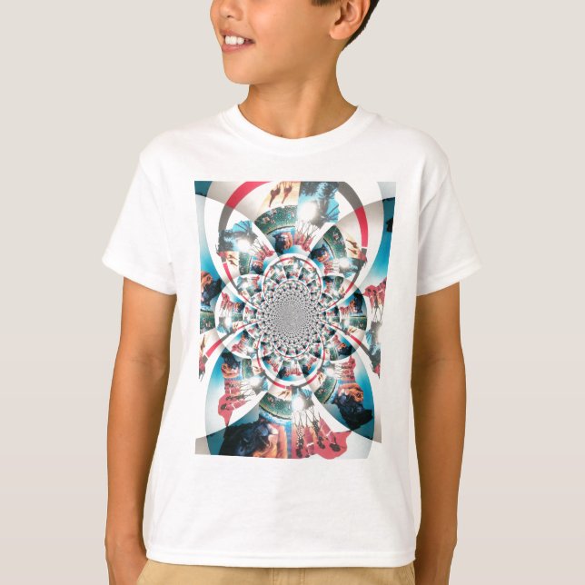 T-shirt Tapisserie kényane Kaleidoscope (Devant)