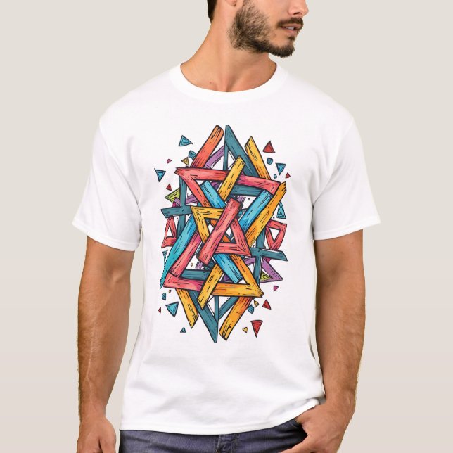 T-shirt Tapisserie triangulaire (Devant)