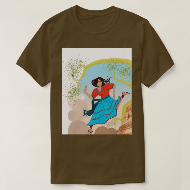 T-shirt Tarahumara Indigène Mexicain Design Graphique  (Design devant)