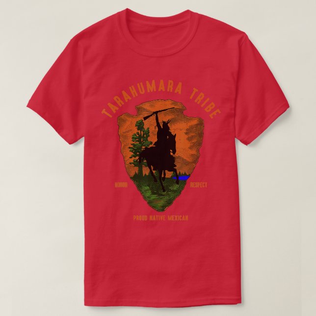 T-shirt Tarahumara Tribu Amérindienne Mexicaine Fière Rétr (Design devant)