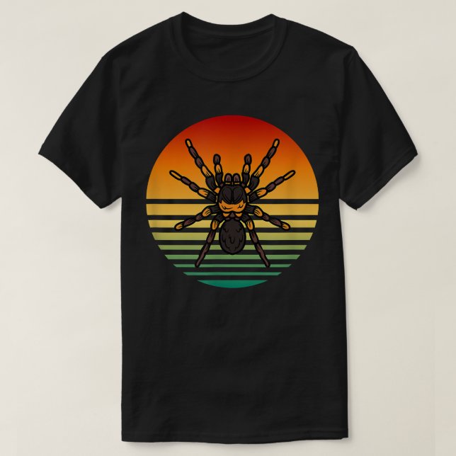 T-shirt Tarantula 80s Retro Homme's Spider Sunset L (Design devant)