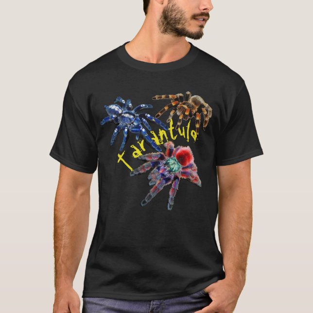 T-shirt Tarantula araignée tarantule bleue/rouge/orange/no (Devant)
