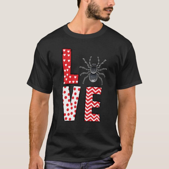 T-shirt Tarantula Valentines Day Love Valentine Cute Heart (Devant)