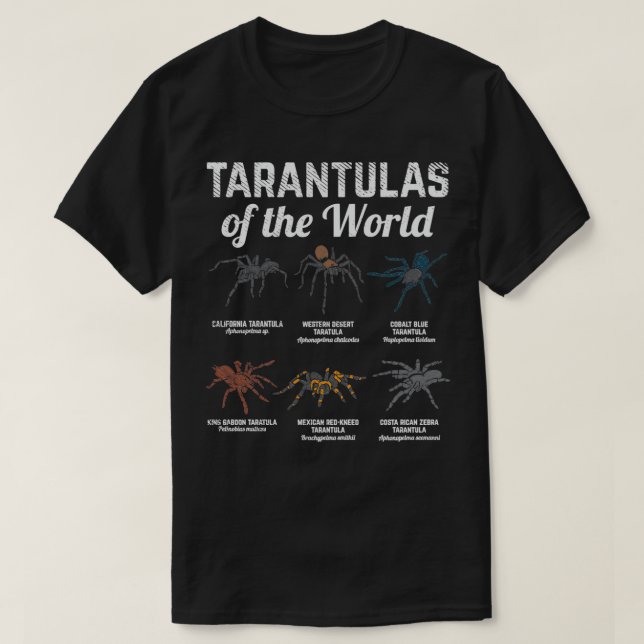 T-shirt Tarantulas Du Monde (Design devant)