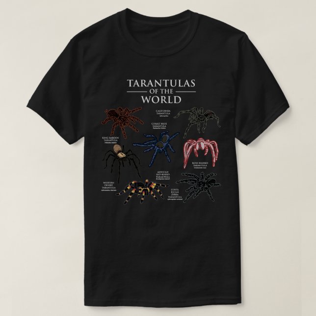 T-shirt Tarantulas Du Monde (Design devant)