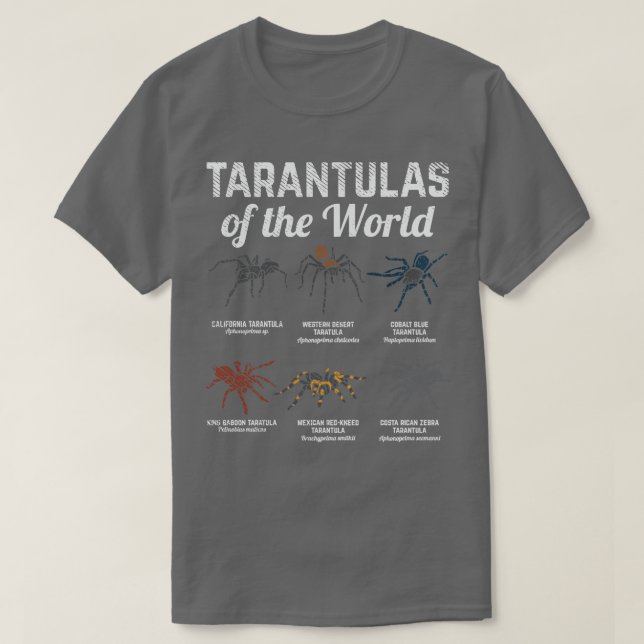 T-shirt Tarantulas du monde Funny Tarantula cadeau du prop (Design devant)