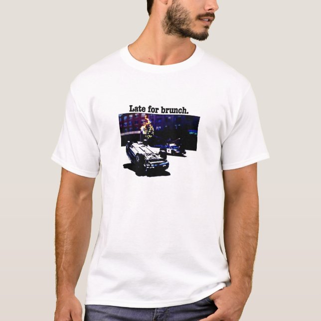 T-shirt Tard pour le brunch (version légère) (Devant)