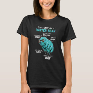 T-shirt Tardigrade Anatomie Ours d'eau Funny Science Micro