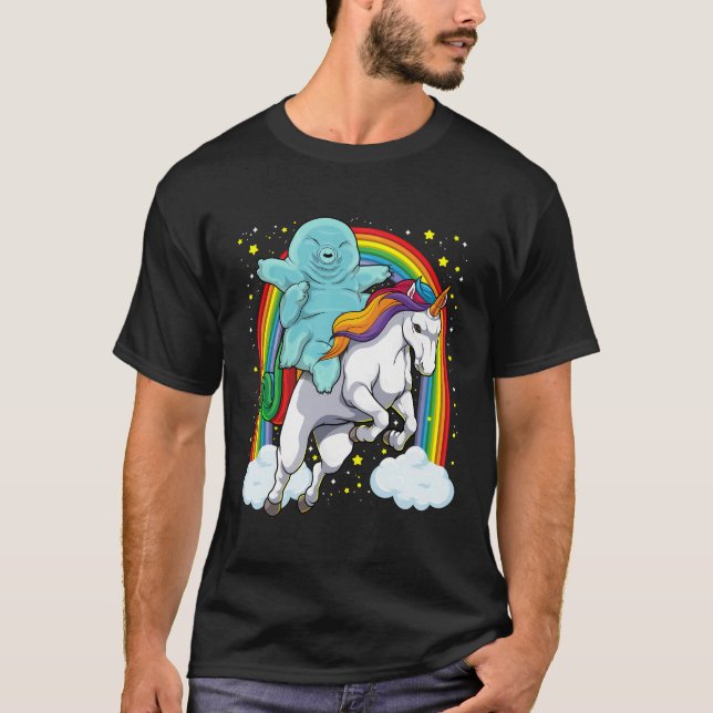 T-shirt Tardigrade équitation Unicorn Funny Magique Tardig (Devant)