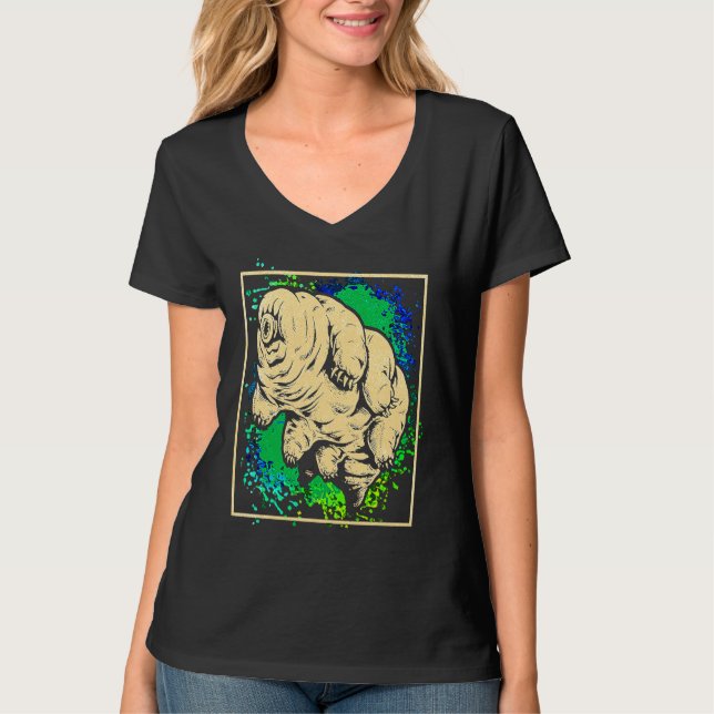 T-shirt Tardigrade Water Bear Moss Piglet Micro Animal Col (Devant)