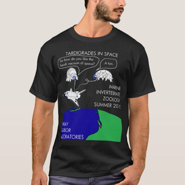 T-shirt Tardigrades dans la pièce en t de l'espace (Devant)